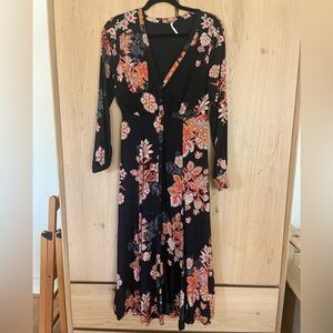 free people midi floral dress